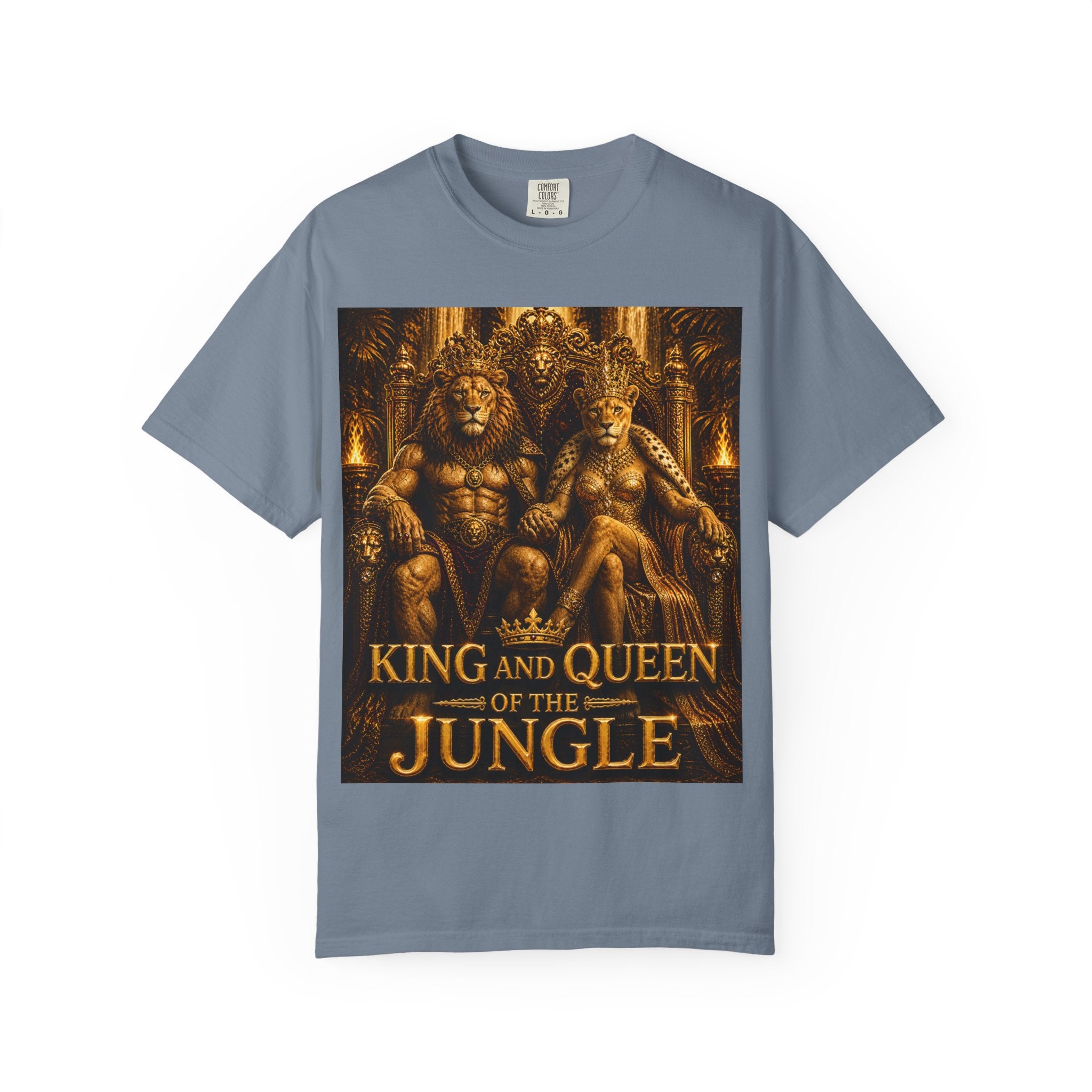 King and Queen of the Jungle T-Shirt — Regal Lion & Lioness Graphic Tee
