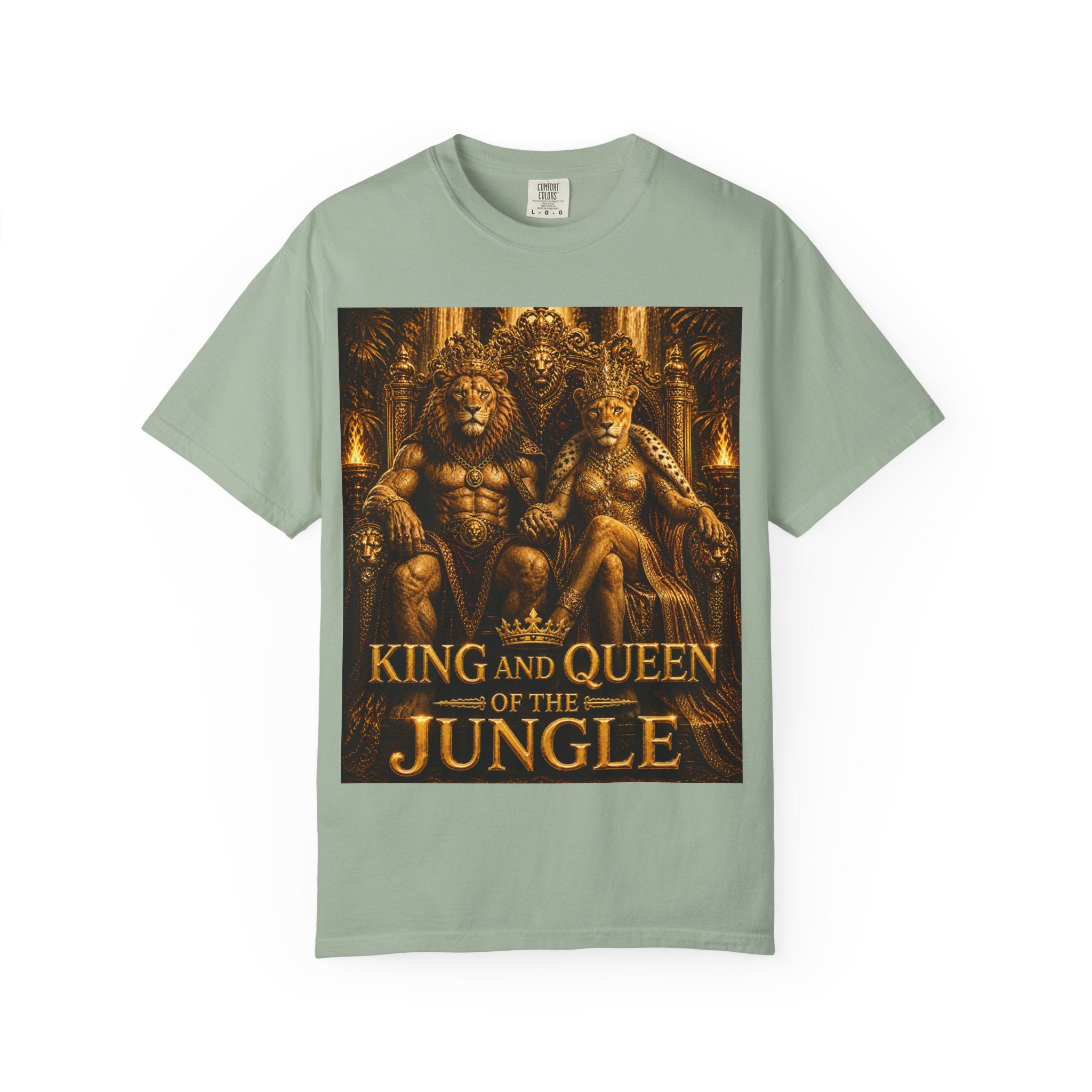 King and Queen of the Jungle T-Shirt — Regal Lion & Lioness Graphic Tee