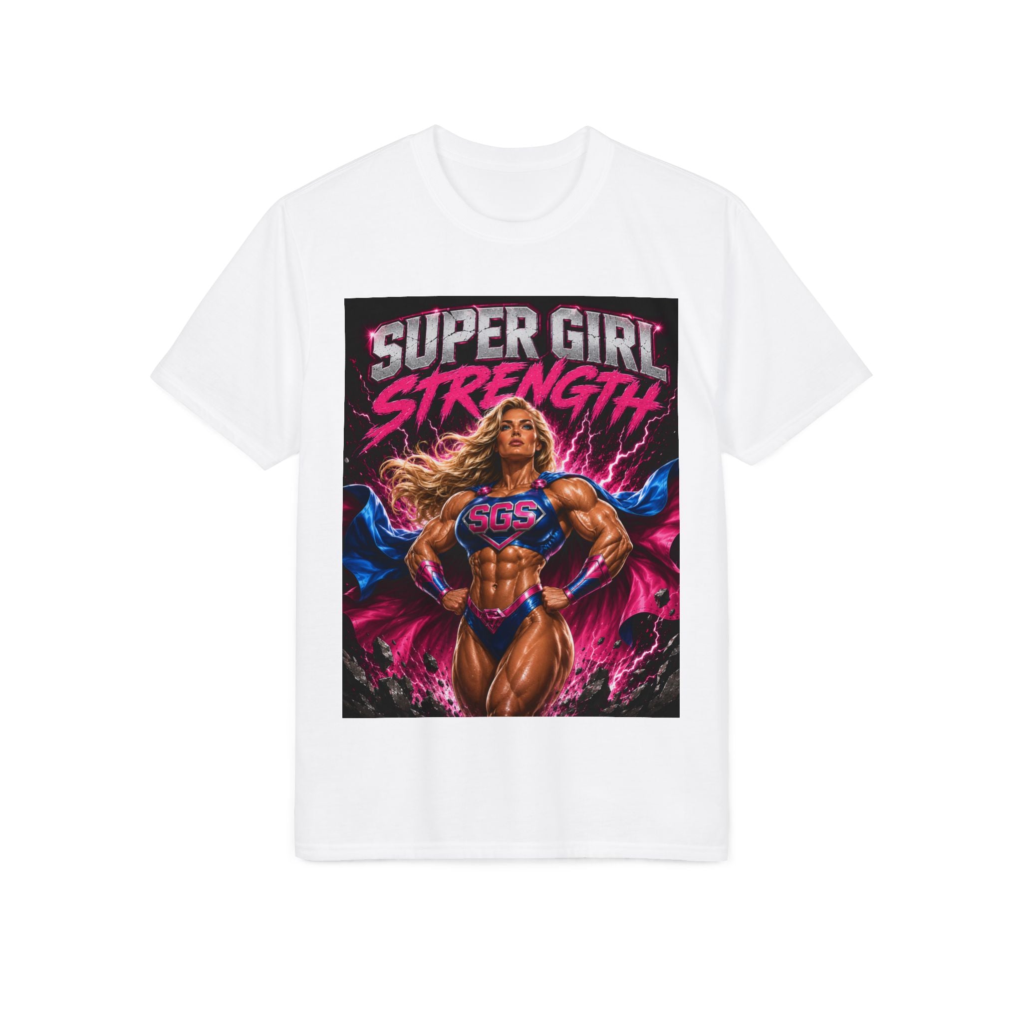 Super Girl Strength T-Shirt — Women's Superhero Fitness Tee