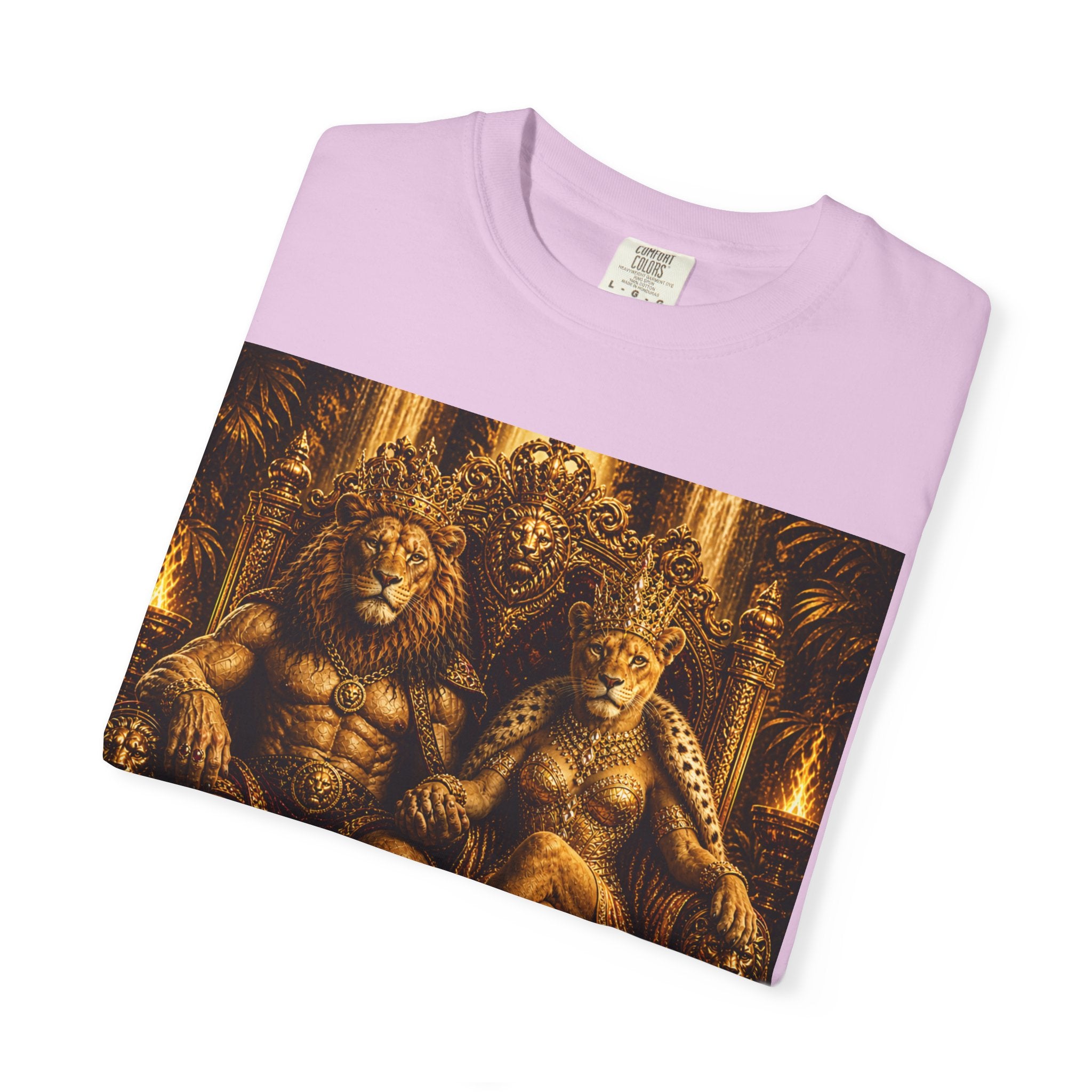 King and Queen of the Jungle T-Shirt — Regal Lion & Lioness Graphic Tee