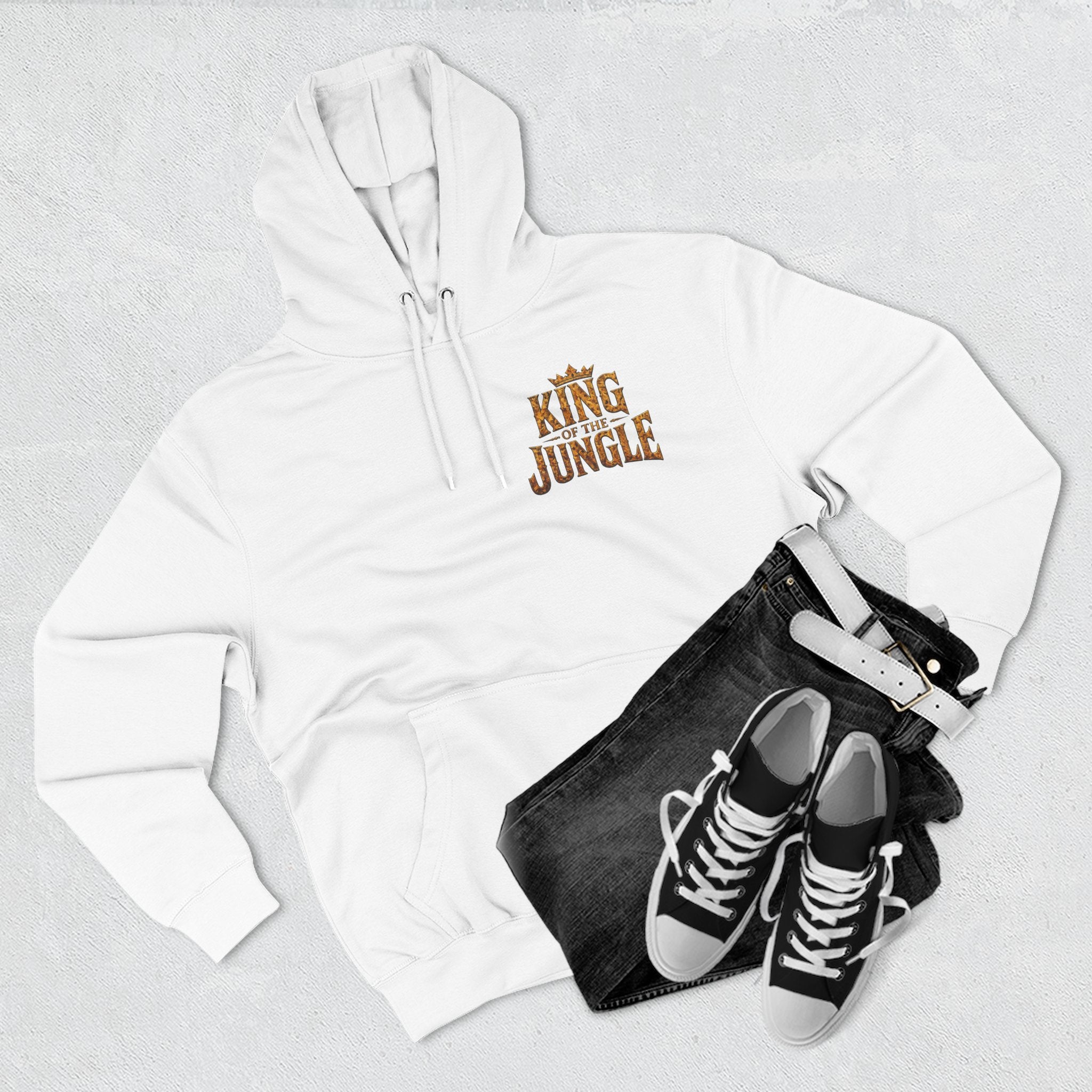 King of the Jungle Hoodie — Lion Graphic Fleece Pullover