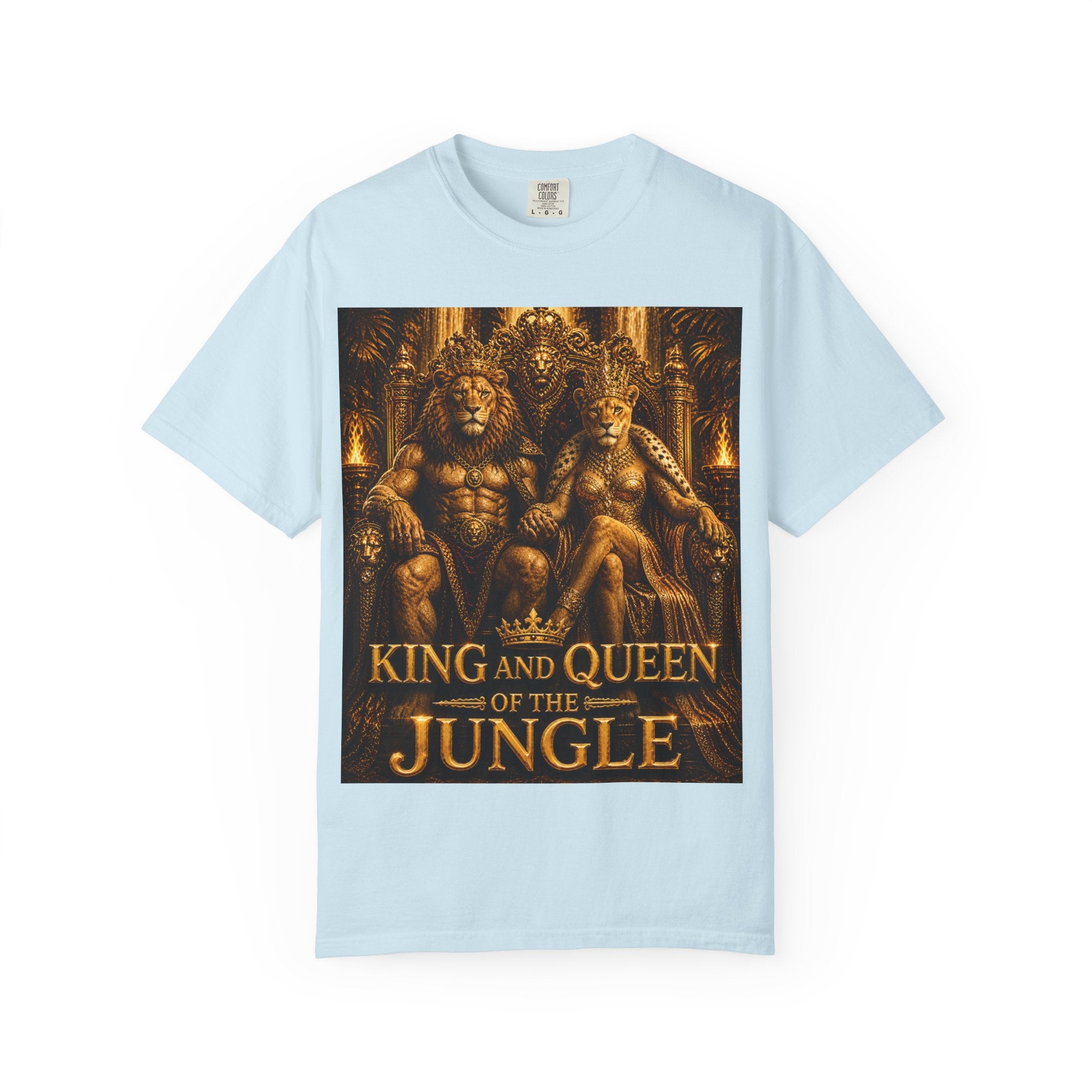 King and Queen of the Jungle T-Shirt — Regal Lion & Lioness Graphic Tee
