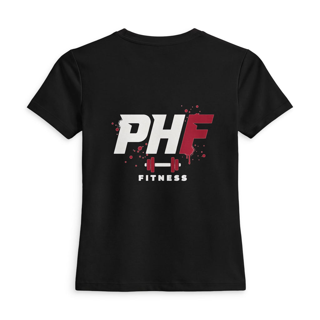 Power-Hungry Fitness Women's Fitted Tee — Muscle Gym Shirt