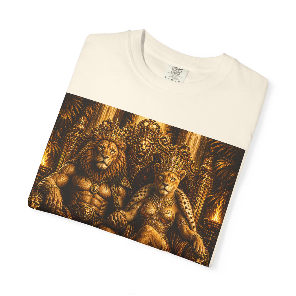 King and Queen of the Jungle T-Shirt — Regal Lion & Lioness Graphic Tee