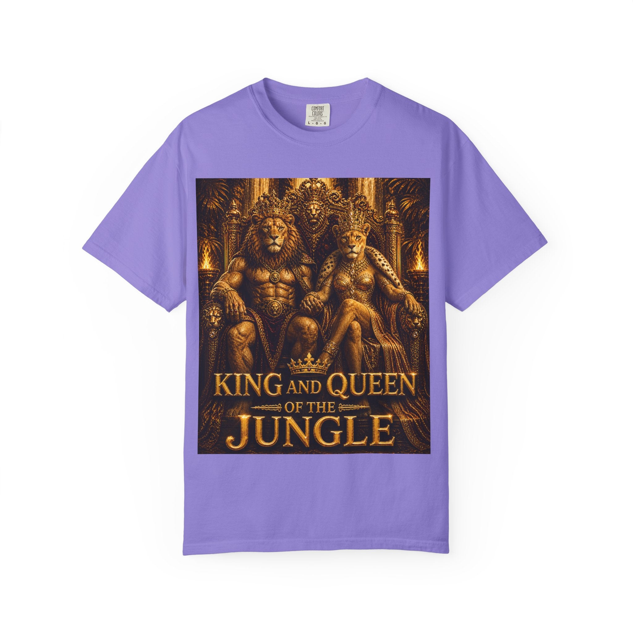 King and Queen of the Jungle T-Shirt — Regal Lion & Lioness Graphic Tee
