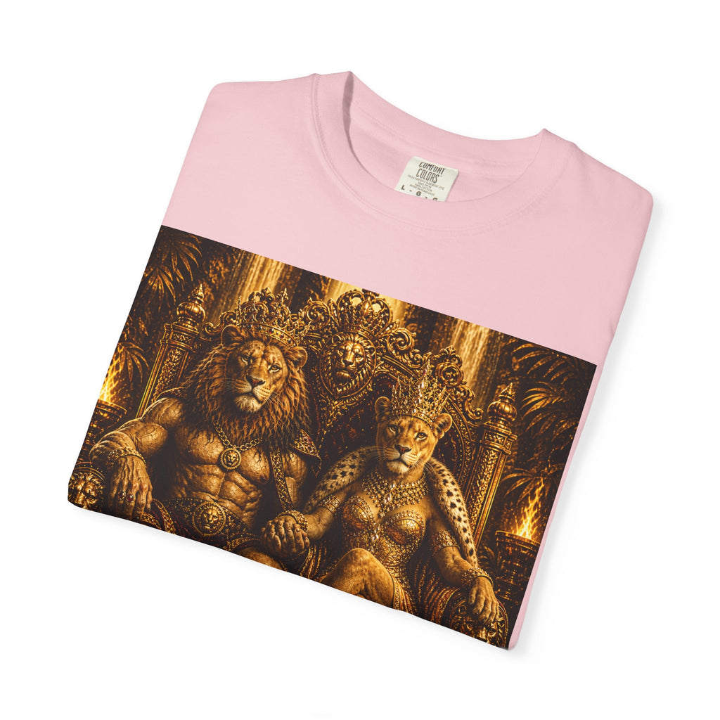 King and Queen of the Jungle T-Shirt — Regal Lion & Lioness Graphic Tee