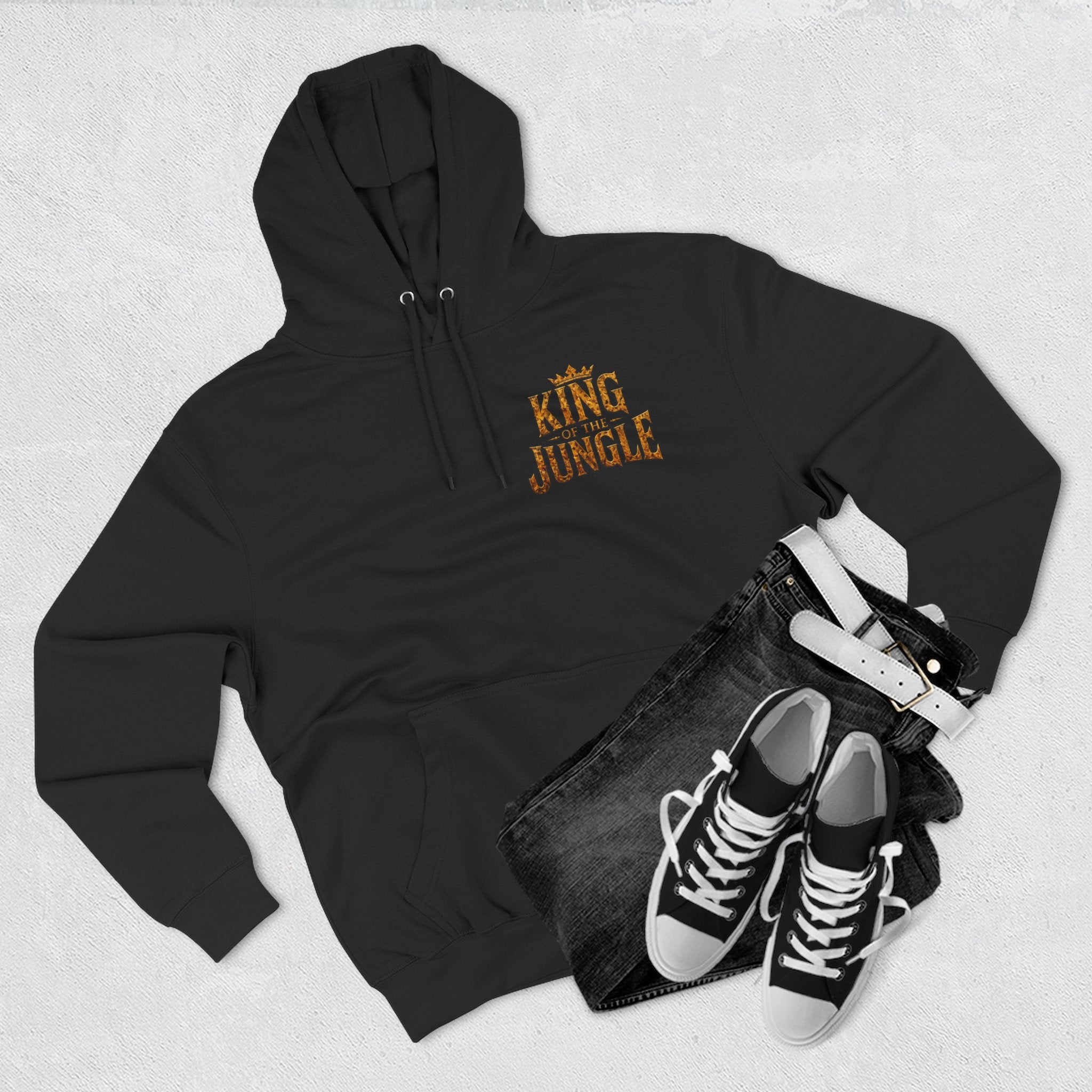 King of the Jungle Hoodie — Lion Graphic Fleece Pullover