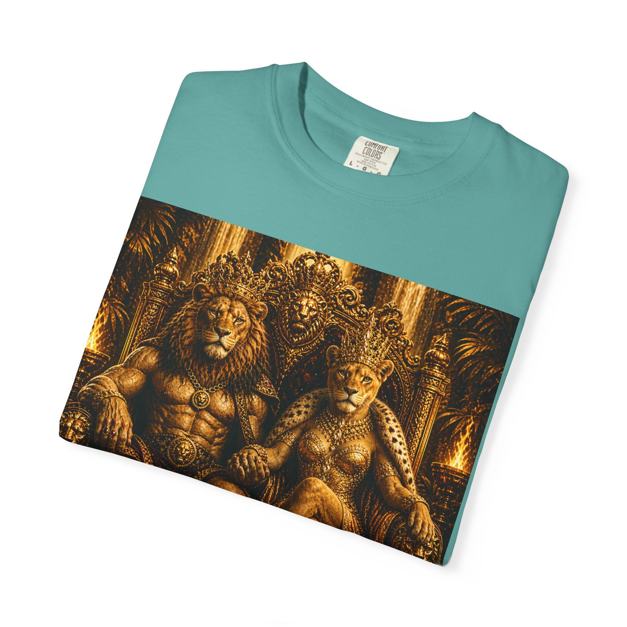 King and Queen of the Jungle T-Shirt — Regal Lion & Lioness Graphic Tee