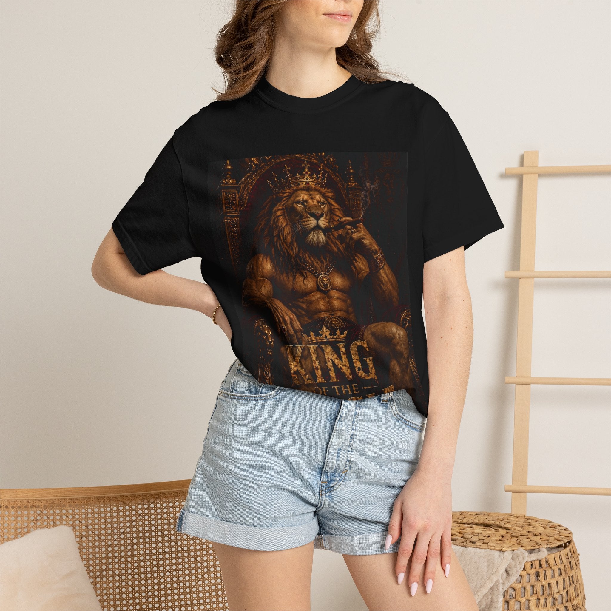 King of the Jungle Lion Graphic T-Shirt
