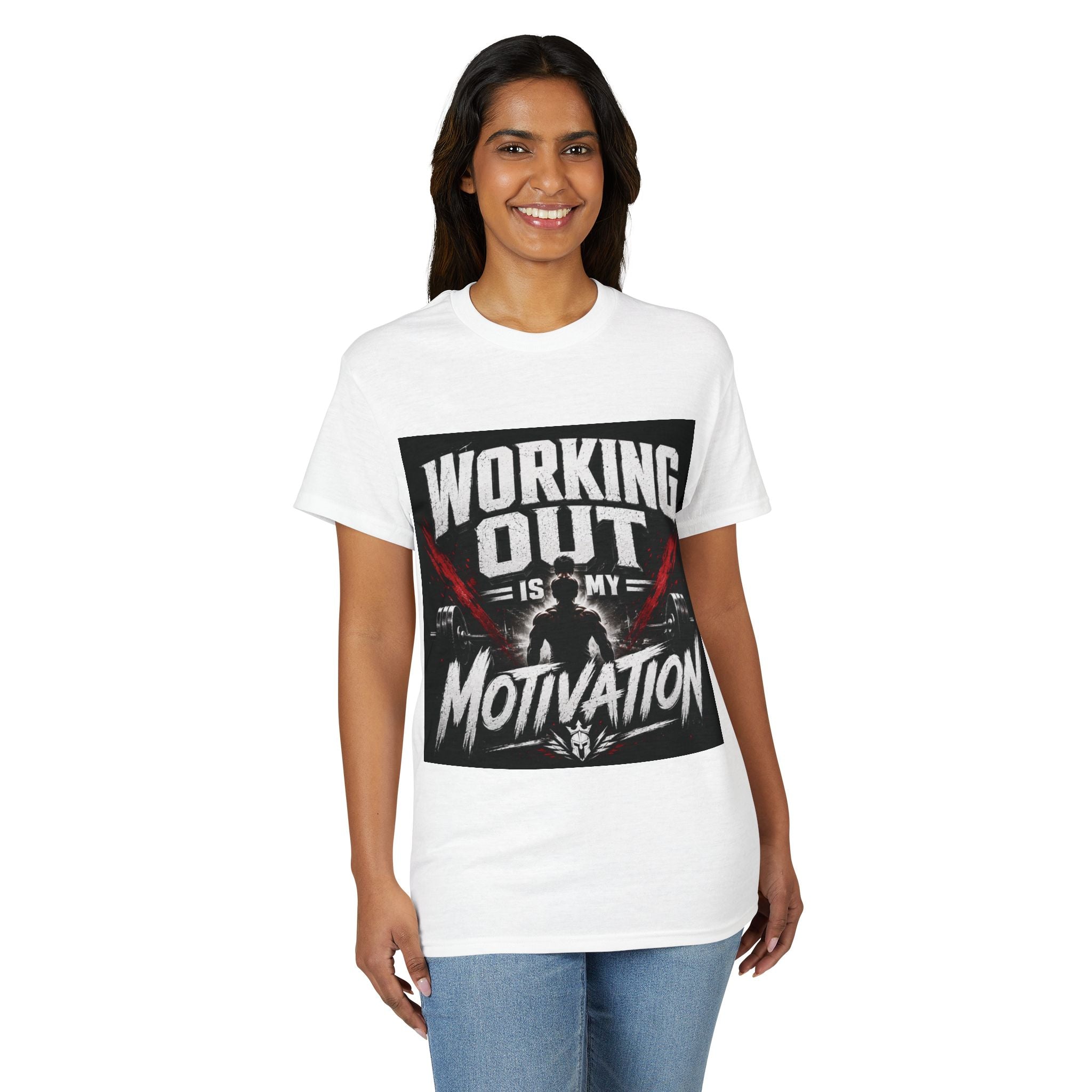 Workout Motivation T-Shirt — "Working Out Is My Motivation" Gym Tee