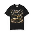 Time Is Money T-Shirt — Graphic Cash & Clock Motivational Tee