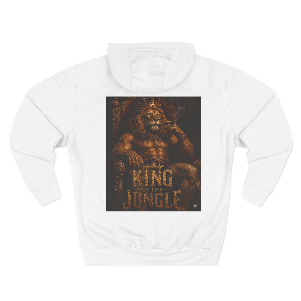King of the Jungle Hoodie — Lion Graphic Fleece Pullover