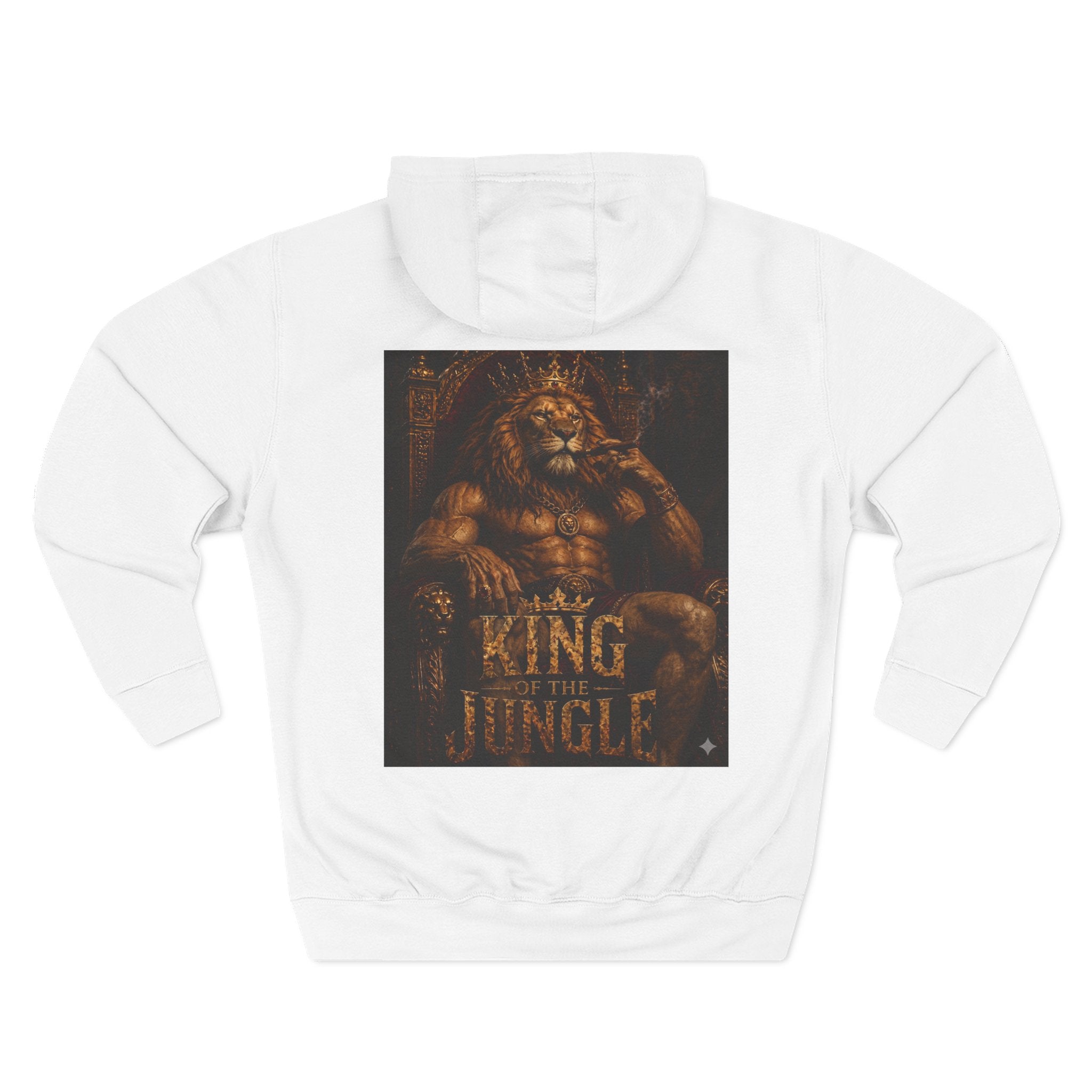 King of the Jungle Hoodie — Lion Graphic Fleece Pullover
