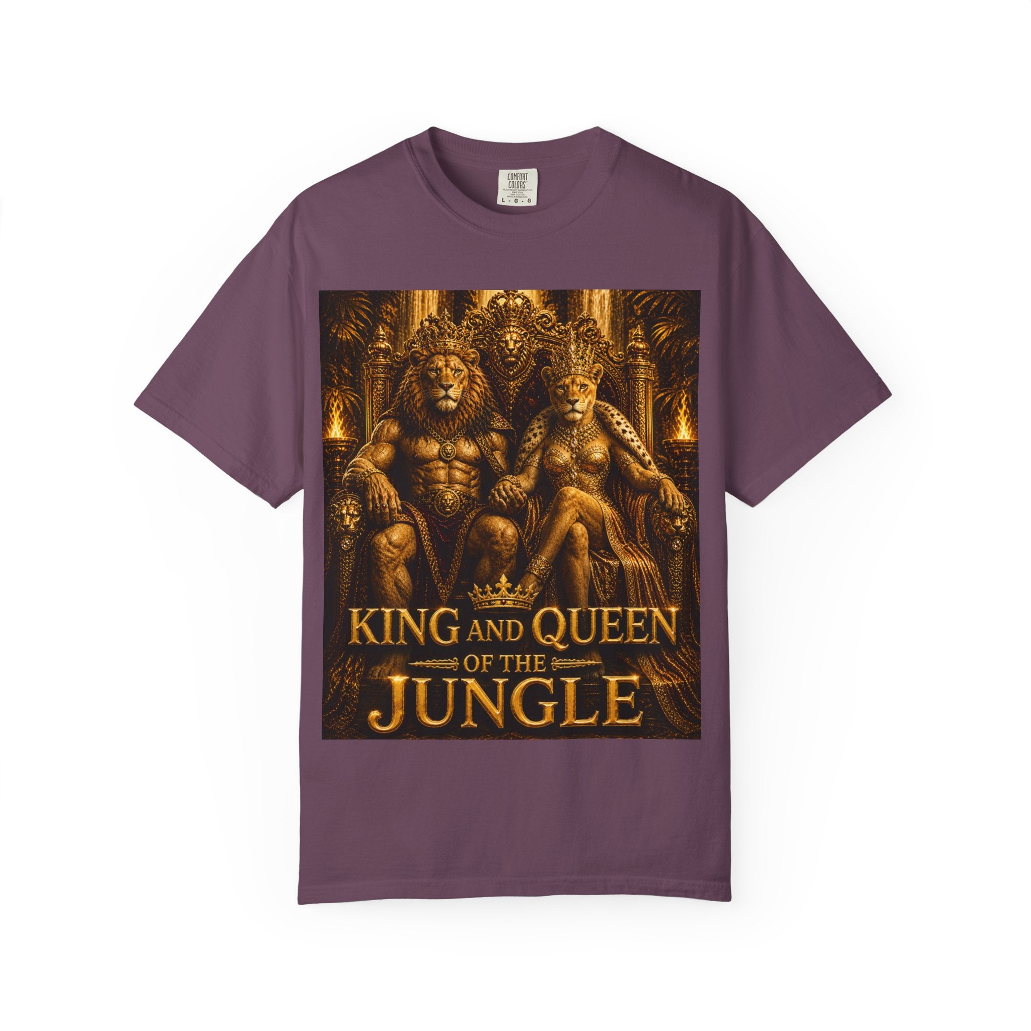 King and Queen of the Jungle T-Shirt — Regal Lion & Lioness Graphic Tee