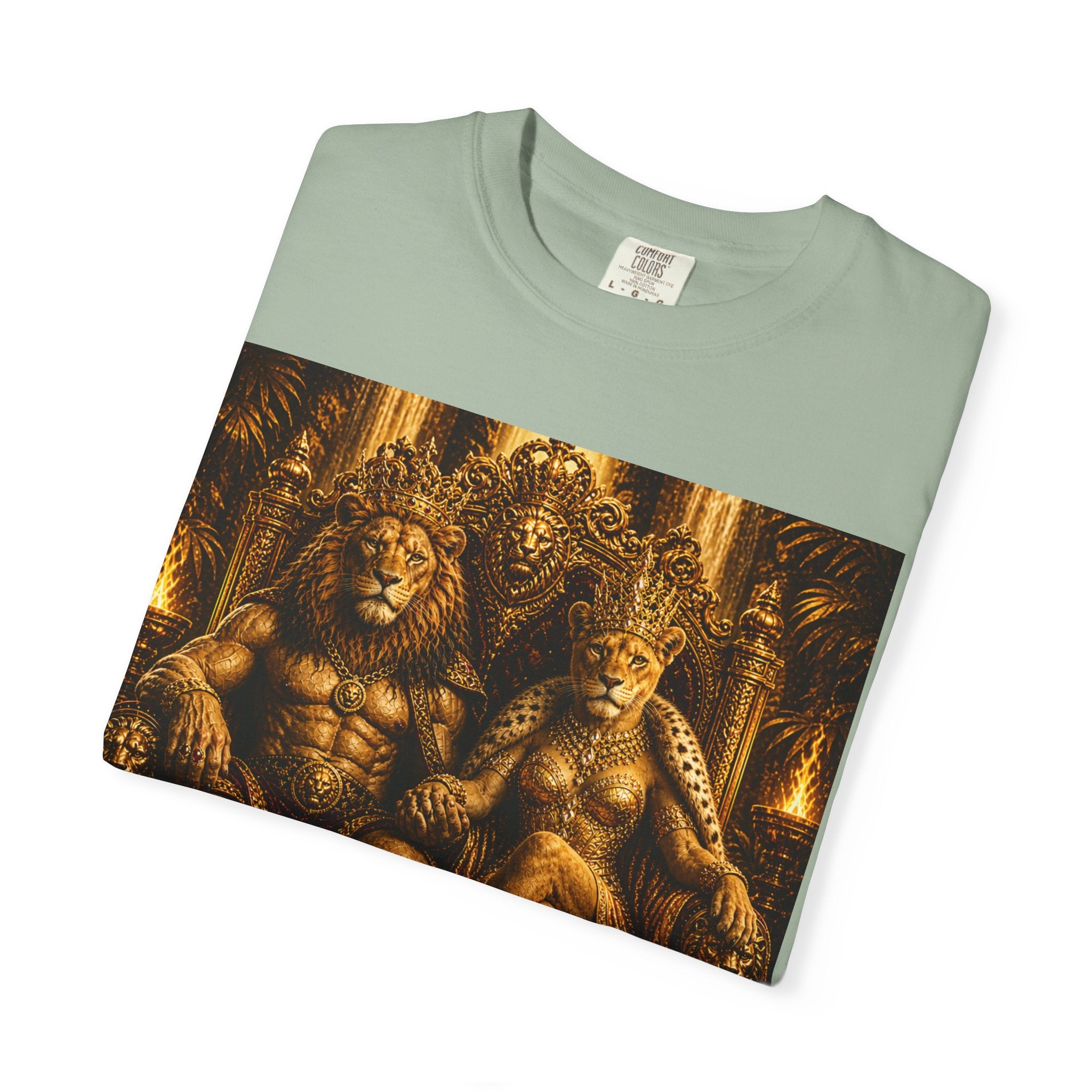 King and Queen of the Jungle T-Shirt — Regal Lion & Lioness Graphic Tee