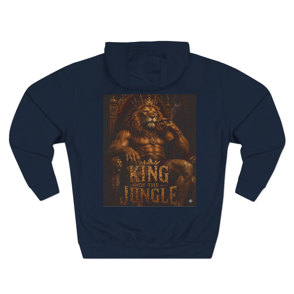 King of the Jungle Hoodie — Lion Graphic Fleece Pullover