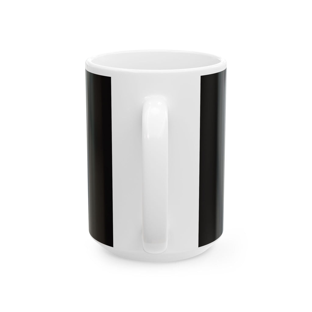 Do Not Touch Me Mug — Black Ceramic Coffee Cup with Menacing Red Eyes & Teeth