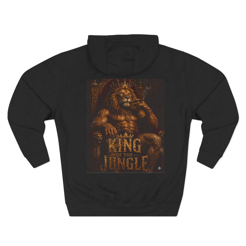 King of the Jungle Hoodie — Lion Graphic Fleece Pullover