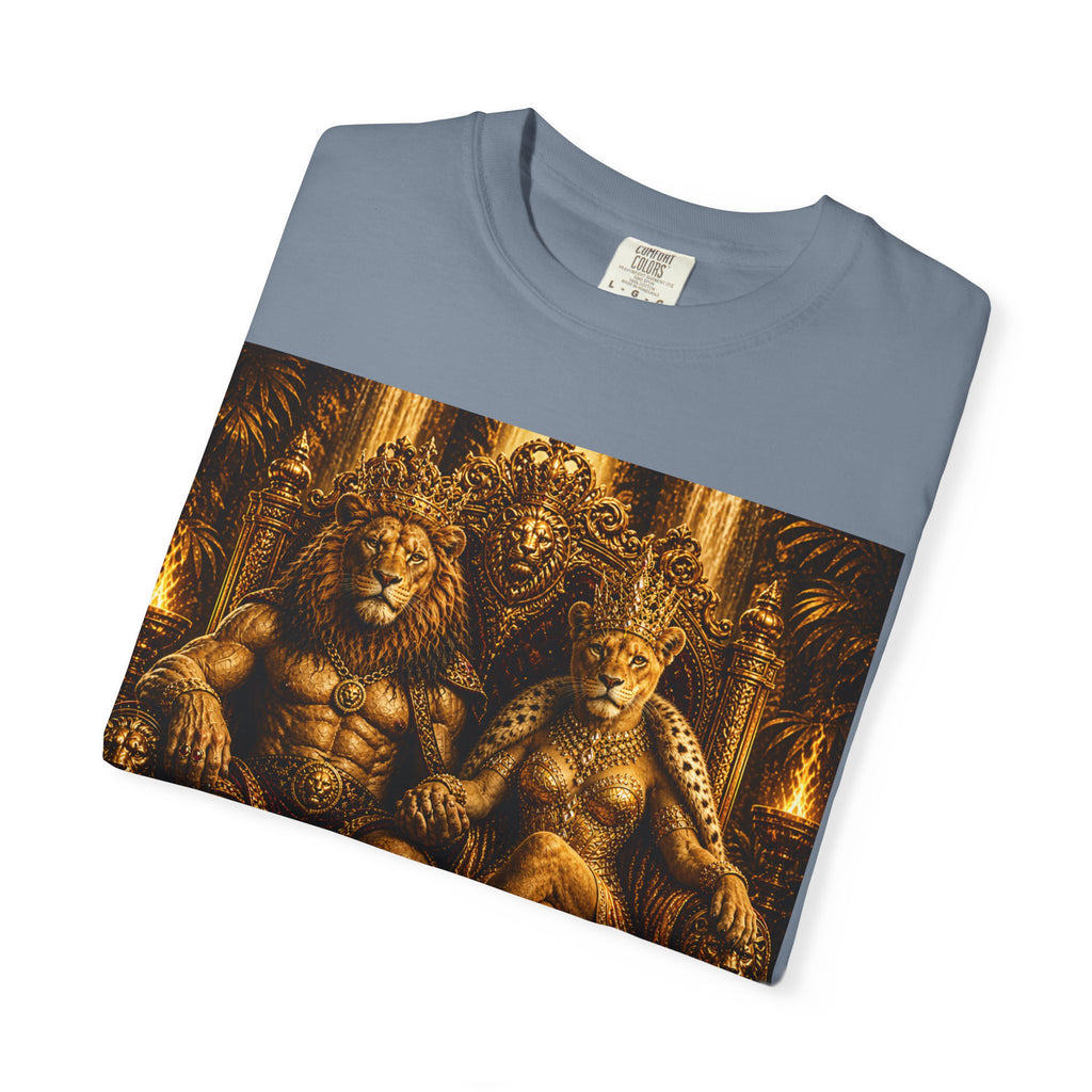 King and Queen of the Jungle T-Shirt — Regal Lion & Lioness Graphic Tee