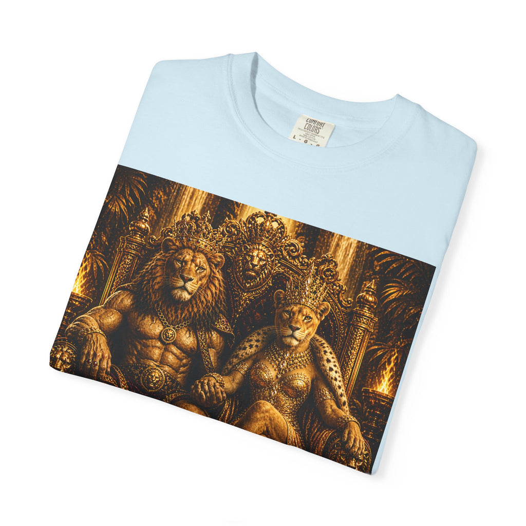King and Queen of the Jungle T-Shirt — Regal Lion & Lioness Graphic Tee