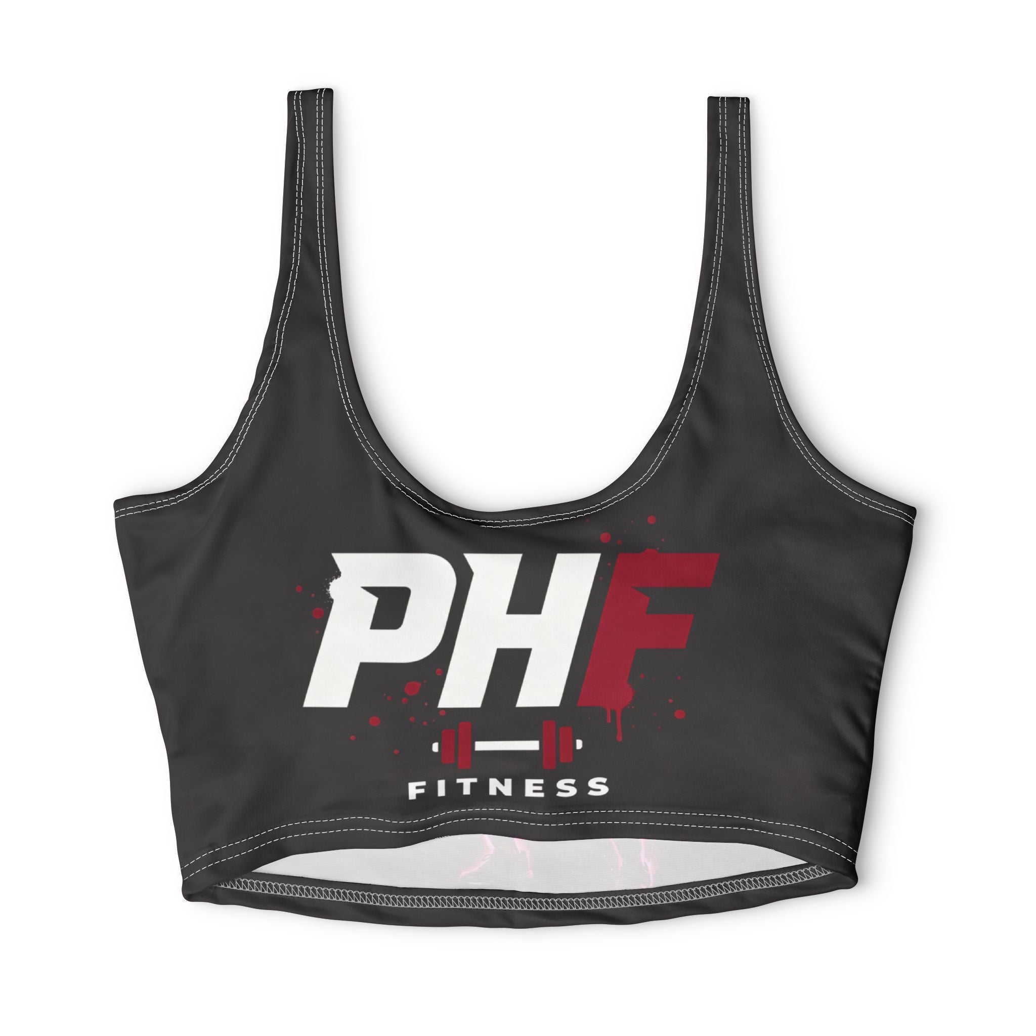 Workout Sports Bra — Pink Neon Weightlifter Design