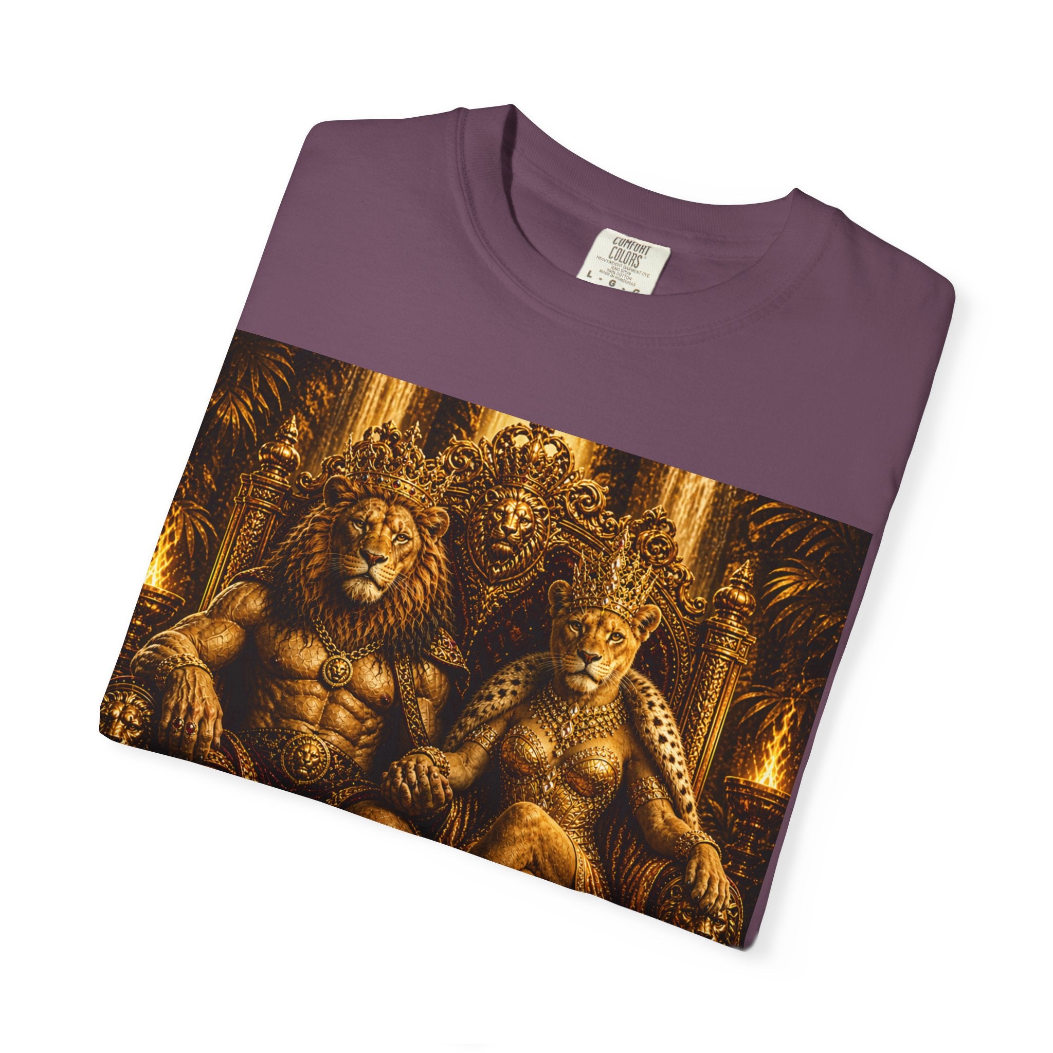 King and Queen of the Jungle T-Shirt — Regal Lion & Lioness Graphic Tee