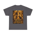 Queen of the Jungle T-Shirt — Gold Lioness Throne Graphic Tee