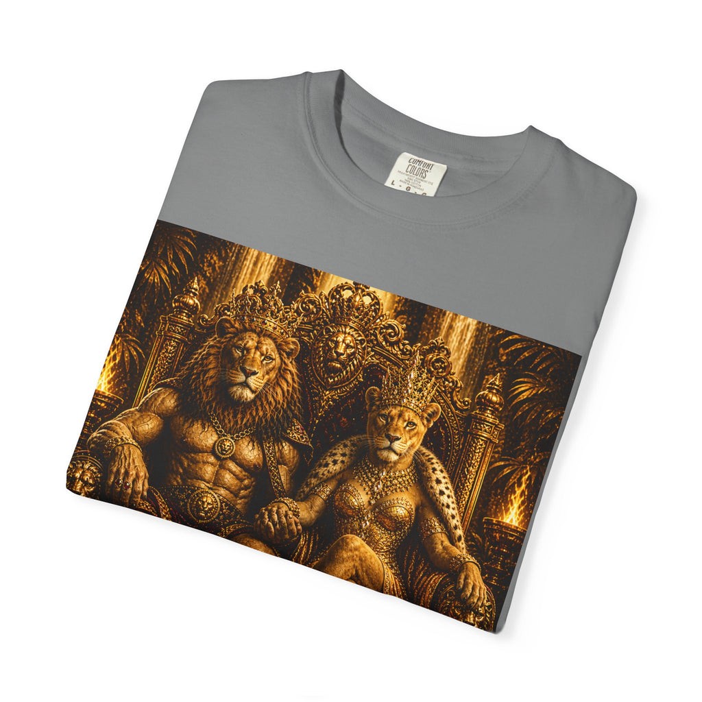 King and Queen of the Jungle T-Shirt — Regal Lion & Lioness Graphic Tee