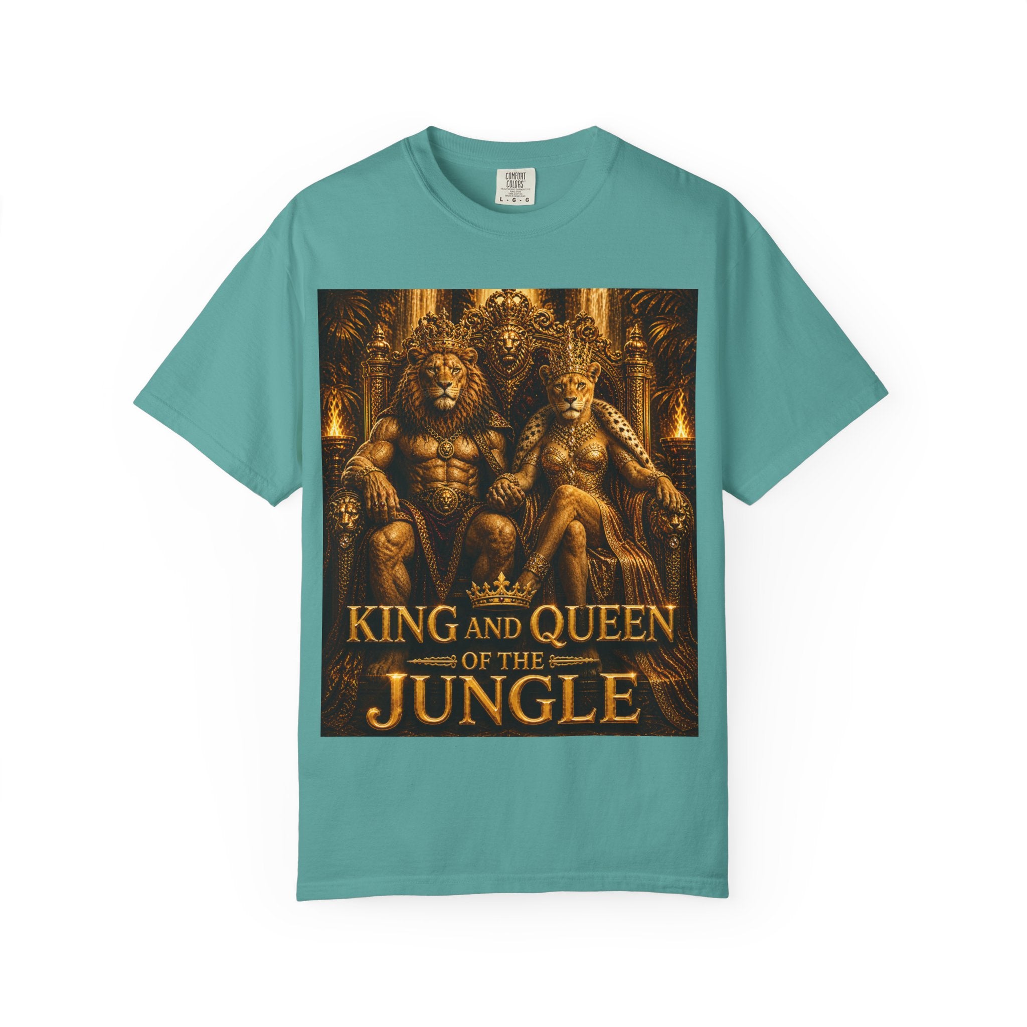 King and Queen of the Jungle T-Shirt — Regal Lion & Lioness Graphic Tee