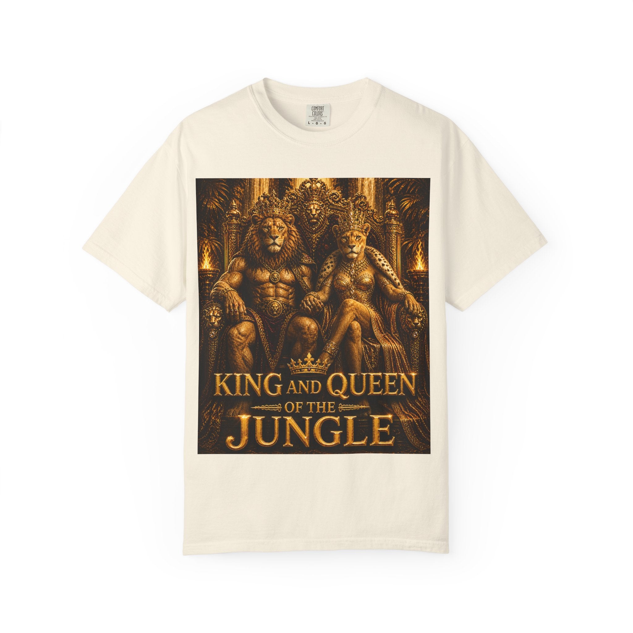 King and Queen of the Jungle T-Shirt — Regal Lion & Lioness Graphic Tee