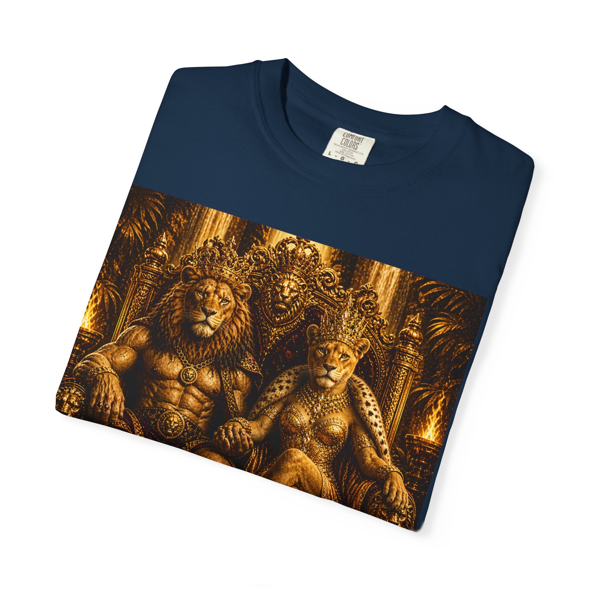 King and Queen of the Jungle T-Shirt — Regal Lion & Lioness Graphic Tee