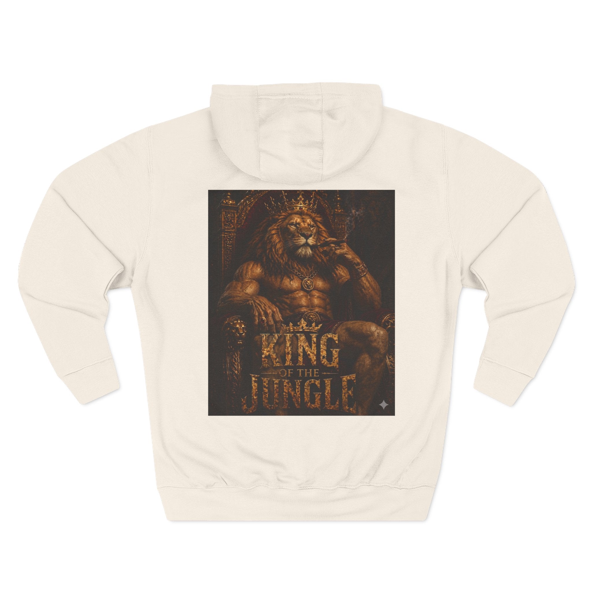 King of the Jungle Hoodie — Lion Graphic Fleece Pullover