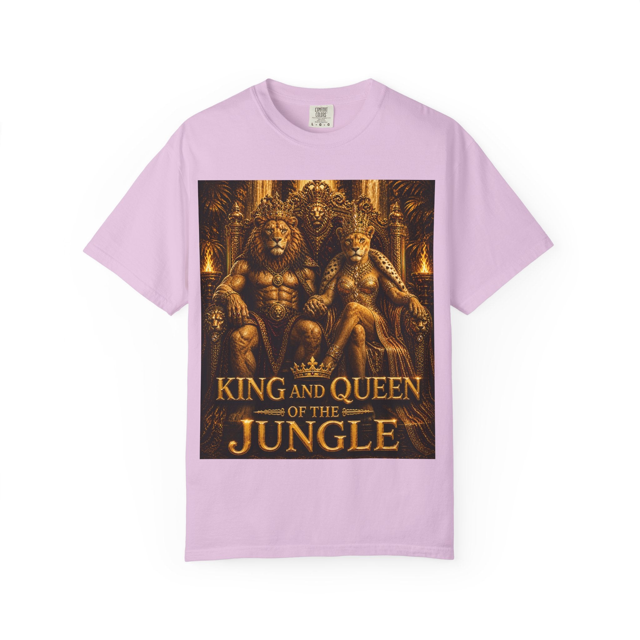 King and Queen of the Jungle T-Shirt — Regal Lion & Lioness Graphic Tee