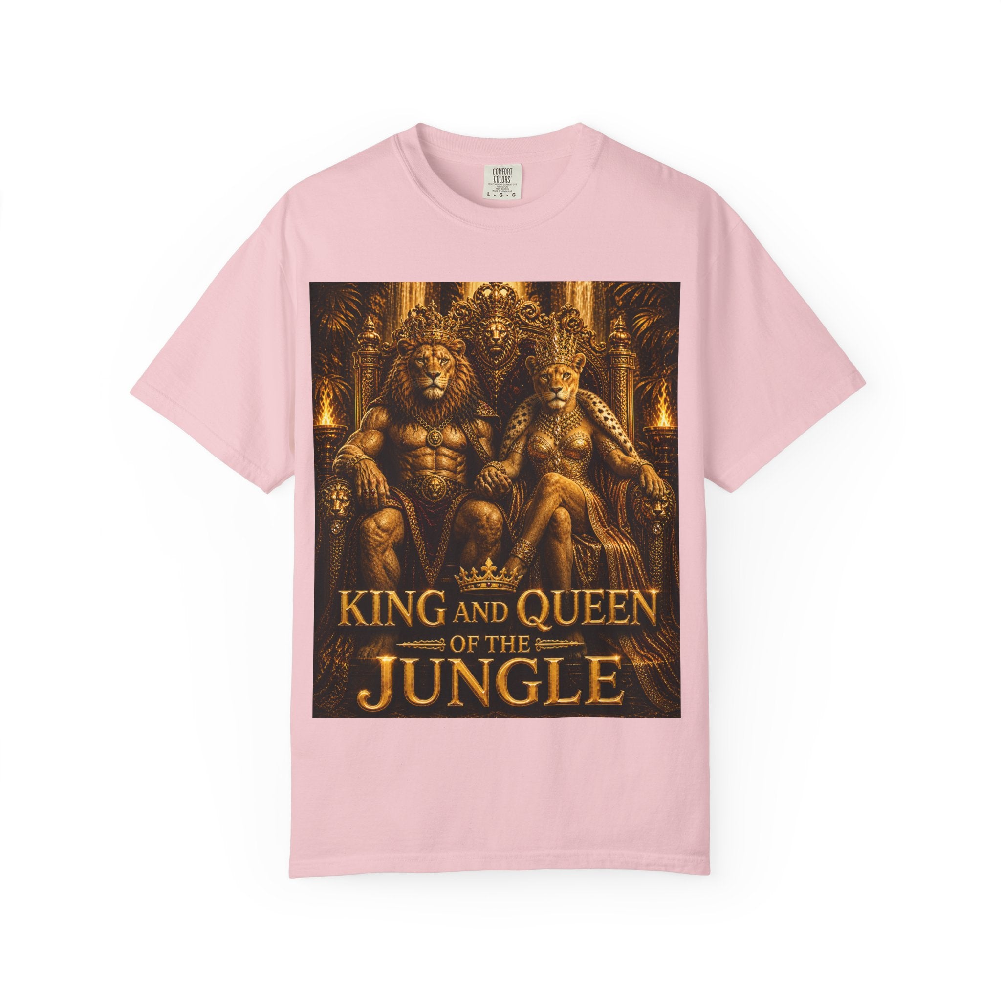 King and Queen of the Jungle T-Shirt — Regal Lion & Lioness Graphic Tee