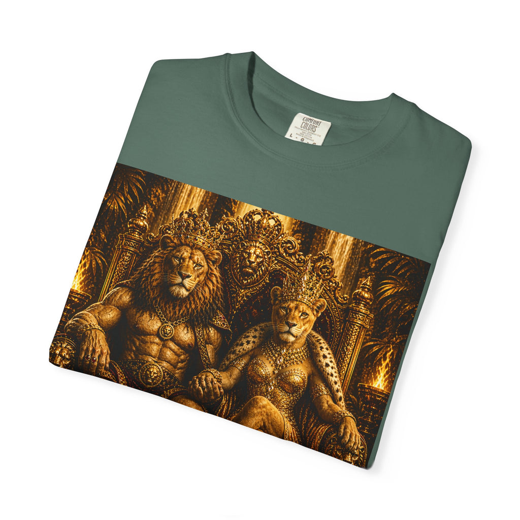 King and Queen of the Jungle T-Shirt — Regal Lion & Lioness Graphic Tee